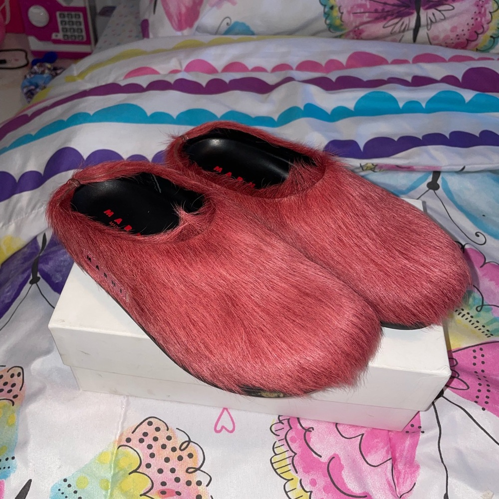 Pink Marni slides
